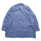 Dickies 長袖 シャンブレーシャツ XL ブルー ダブルポケット