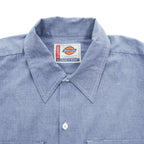 Dickies 長袖 シャンブレーシャツ XL ブルー ダブルポケット