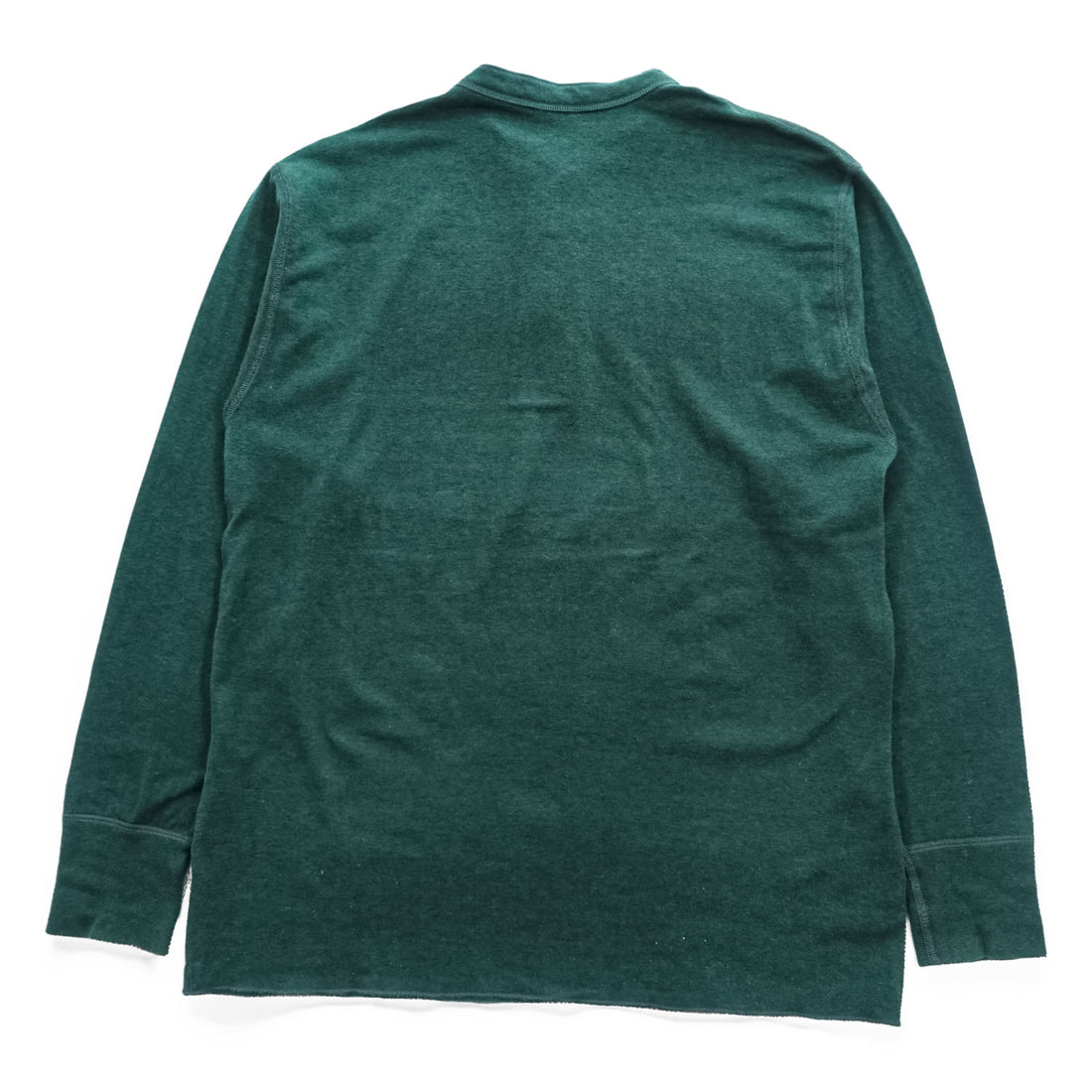 L.L.Bean カナダ製 長袖 ヘンリーネック ロングスリーブ Tシャツ ロンT L グリーン TRADITIONAL FIT
