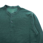 L.L.Bean カナダ製 長袖 ヘンリーネック ロングスリーブ Tシャツ ロンT L グリーン TRADITIONAL FIT