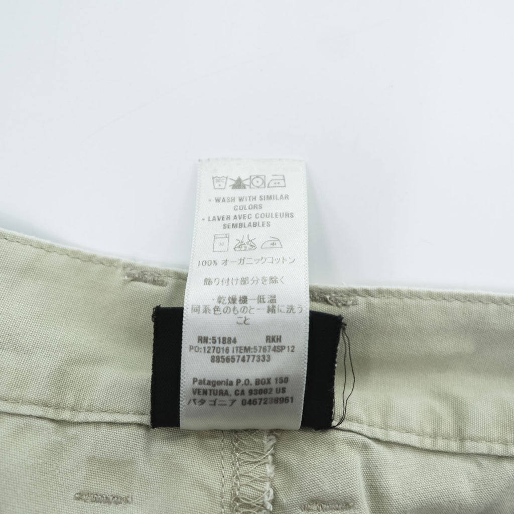 Patagonia オーガニックコットン チノショーツ ショートパンツ ハーフパンツ L ベージュ 57674