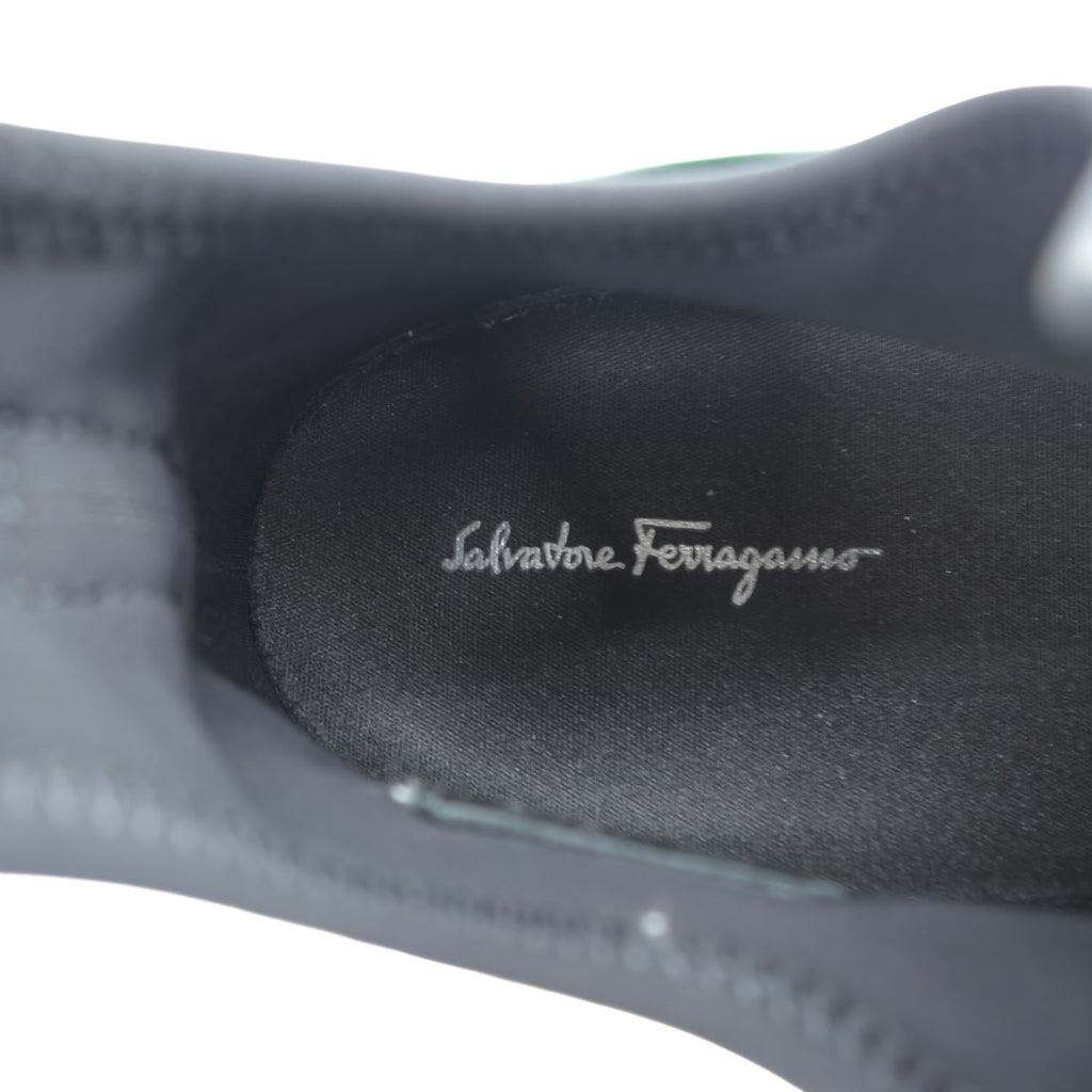 Salvatore Ferragamo スリッポン スニーカー 27cm ホワイト グレー ブラック ガンチーニ NILE イタリア製