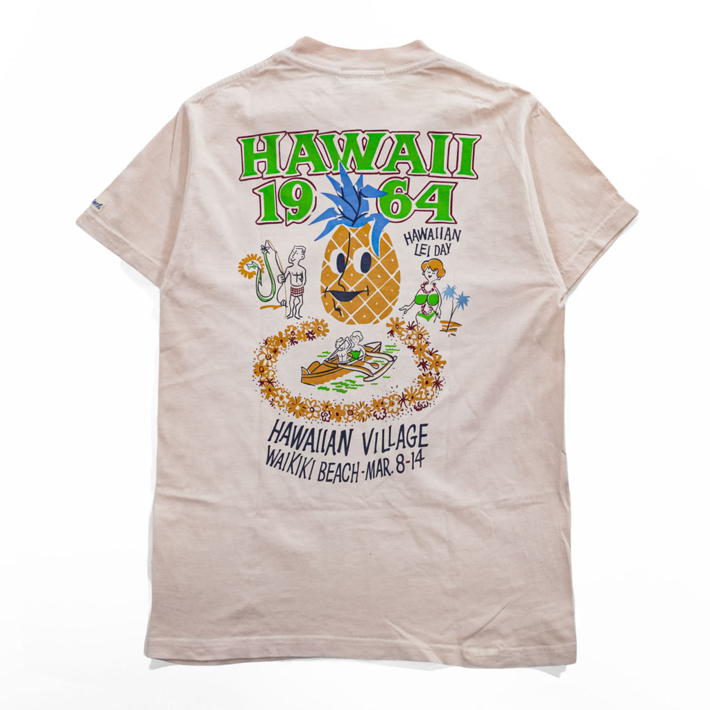SUN SURF USA製 Tシャツ S ピンク HAWAII 1964 バックプリント