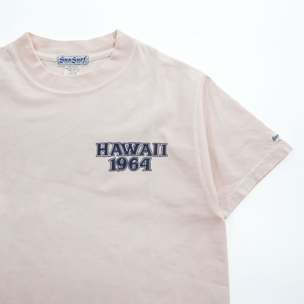 SUN SURF USA製 Tシャツ S ピンク HAWAII 1964 バックプリント