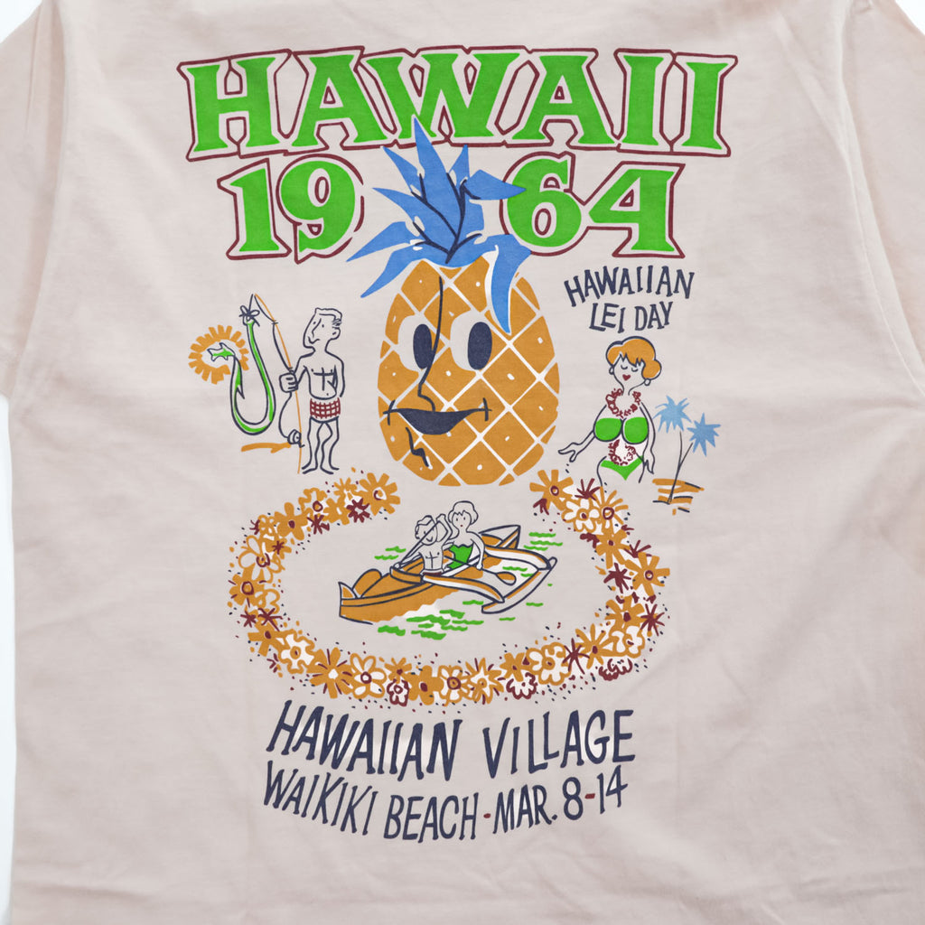 SUN SURF USA製 Tシャツ S ピンク HAWAII 1964 バックプリント