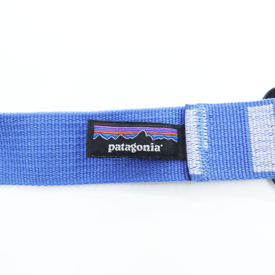 Patagonia フリクションベルト ブルー ホワイト アルミニウム バックル