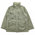 Columbia 90年代 2WAY フィッシング ジャケット ベスト M ベージュ フード収納 ダブルジップ パッカブル GRT コンバーチブル