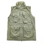 Columbia 90年代 2WAY フィッシング ジャケット ベスト M ベージュ フード収納 ダブルジップ パッカブル GRT コンバーチブル
