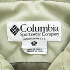 Columbia 90年代 2WAY フィッシング ジャケット ベスト M ベージュ フード収納 ダブルジップ パッカブル GRT コンバーチブル
