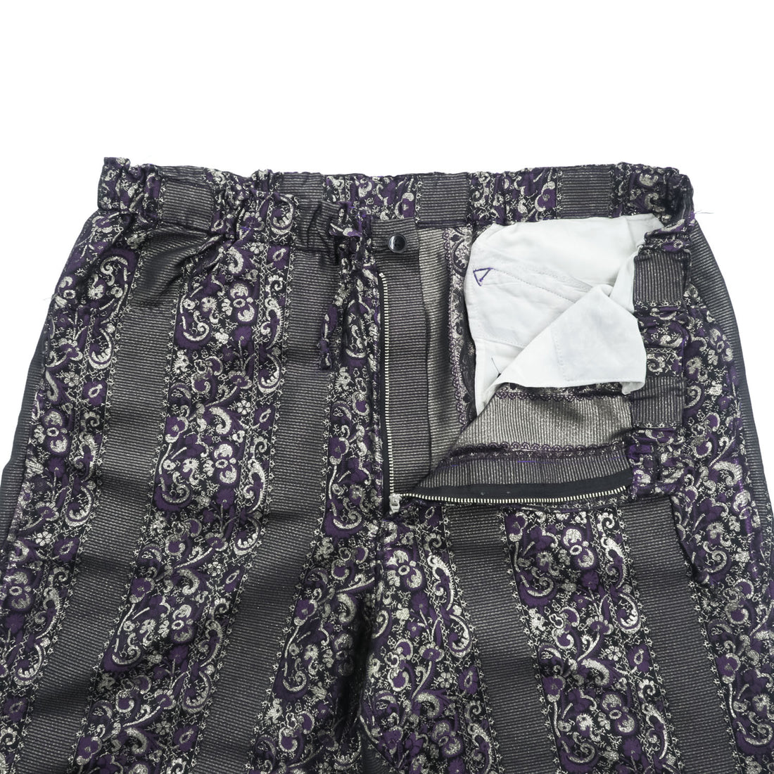 Needles String Easy Pant Poly/Cu Jacquard Paisley Easy Pants L Made in Japan