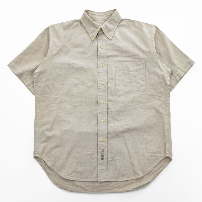 FILSON 半袖 オックスフォードシャツ S ベージュ ボタンダウン 胸ポケット FSS4205
