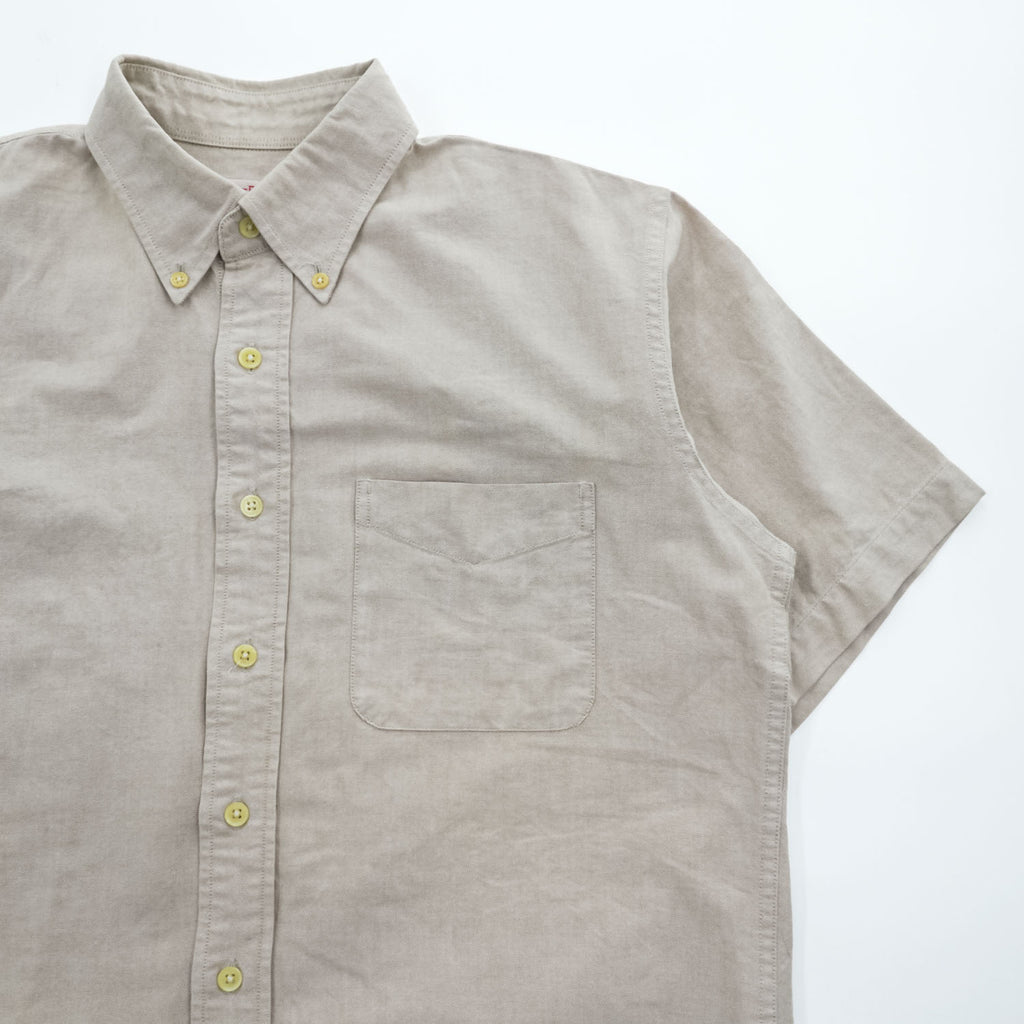 FILSON 半袖 オックスフォードシャツ S ベージュ ボタンダウン 胸ポケット FSS4205