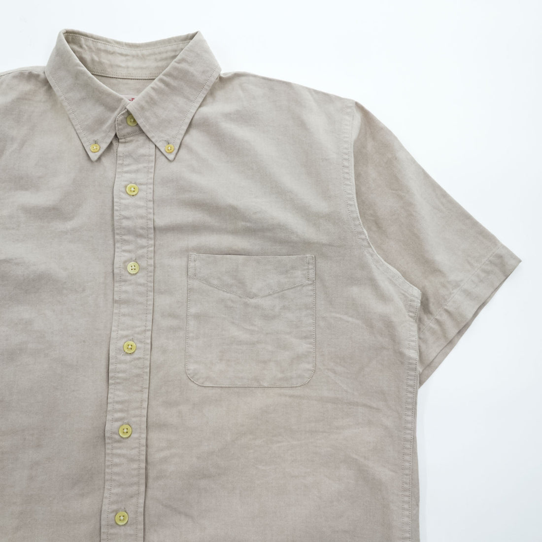 FILSON 半袖 オックスフォードシャツ S ベージュ ボタンダウン 胸ポケット FSS4205