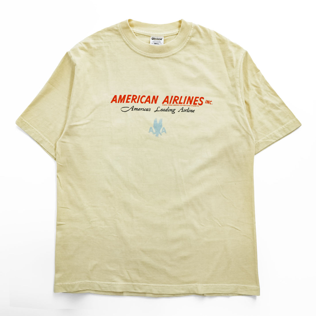 CHESWICK by SUGAR CANE 米国製 USA製 Tシャツ S イエロー 両面プリント GUARAN-TEE AMERICAN AIRLINES