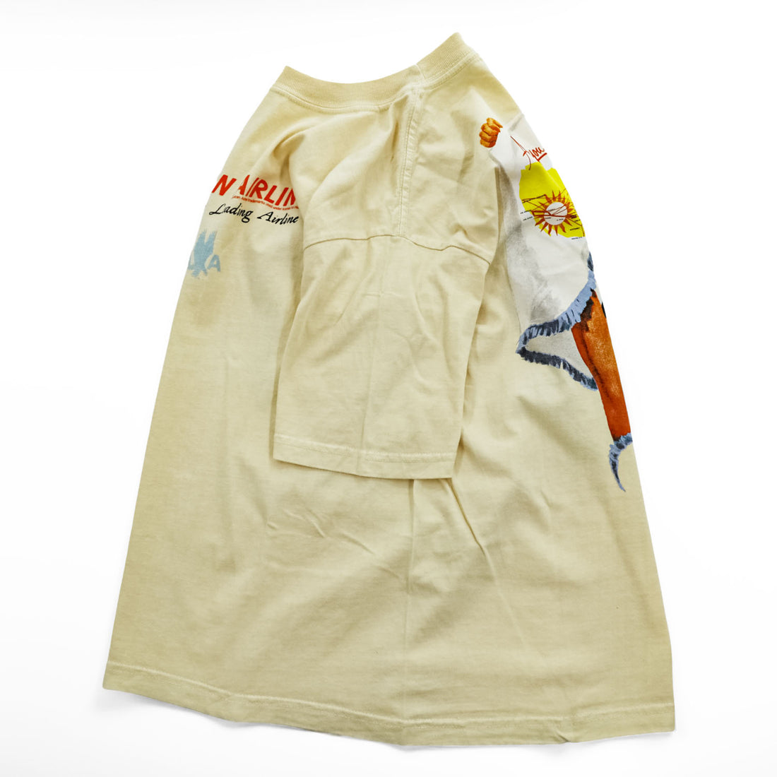 CHESWICK by SUGAR CANE 米国製 USA製 Tシャツ S イエロー 両面プリント GUARAN-TEE AMERICAN AIRLINES