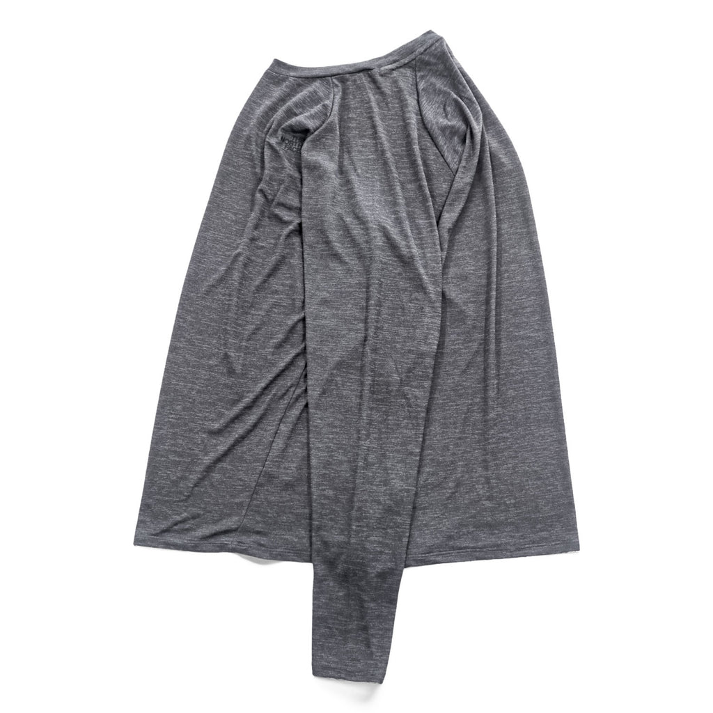 THE NORTH FACE 長袖 ロングスリーブ Tシャツ ロンT L グレー ストレッチ L/S Crisp Avion Crew BREEZERANGE 接触冷感 吸汗速乾 UVカット 抗菌防臭 NT12686 未使用品