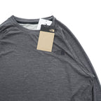THE NORTH FACE 長袖 ロングスリーブ Tシャツ ロンT L グレー ストレッチ L/S Crisp Avion Crew BREEZERANGE 接触冷感 吸汗速乾 UVカット 抗菌防臭 NT12686 未使用品
