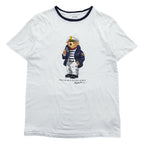 Polo Ralph Lauren ポロベア リンガーTシャツ S ホワイト ネイビー セーラー
