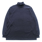 LANDS' END USA製 タートルネック 長袖 ロングスリーブ Tシャツ ロンT XL ネイビー