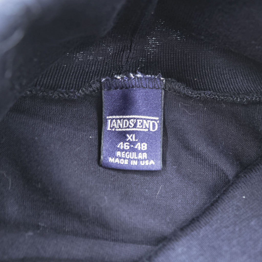 LANDS' END USA製 タートルネック 長袖 ロングスリーブ Tシャツ ロンT XL ネイビー