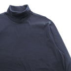 LANDS' END USA製 タートルネック 長袖 ロングスリーブ Tシャツ ロンT XL ネイビー