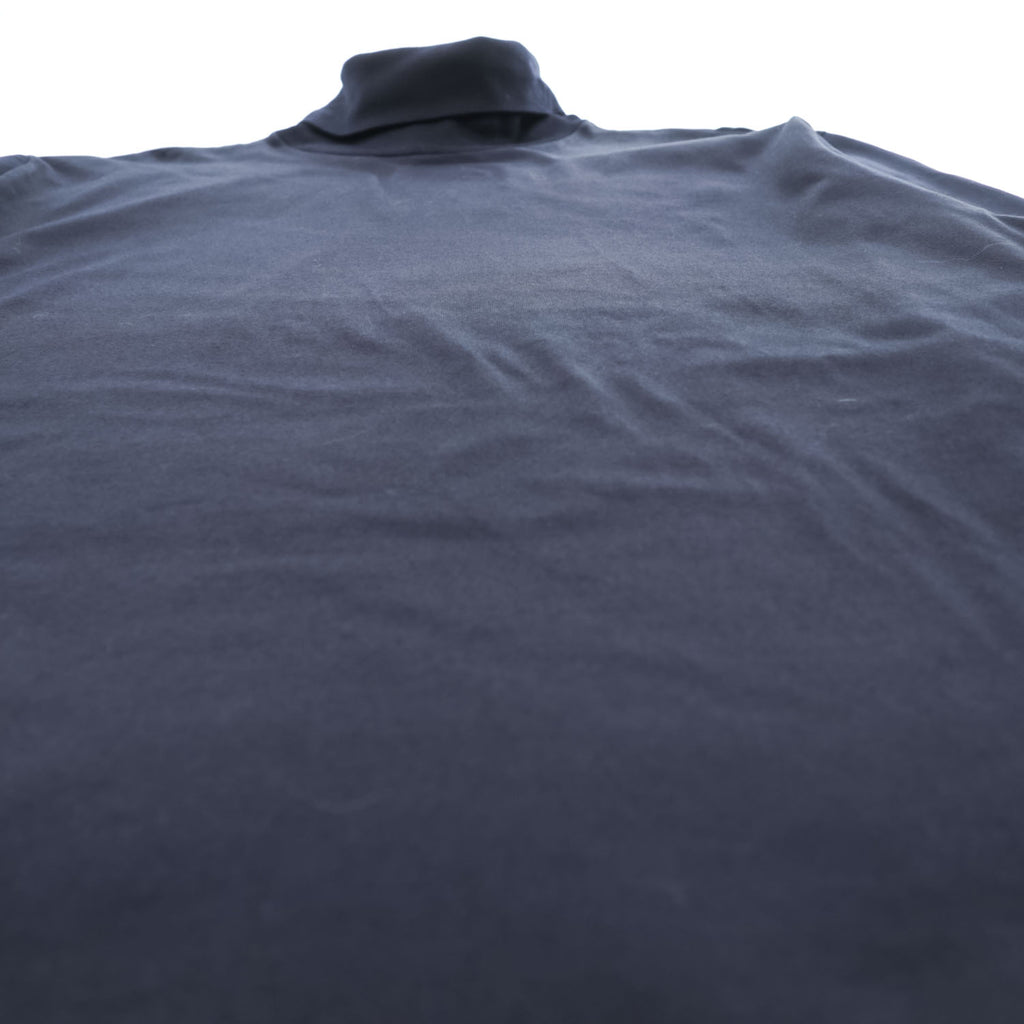 LANDS' END USA製 タートルネック 長袖 ロングスリーブ Tシャツ ロンT XL ネイビー