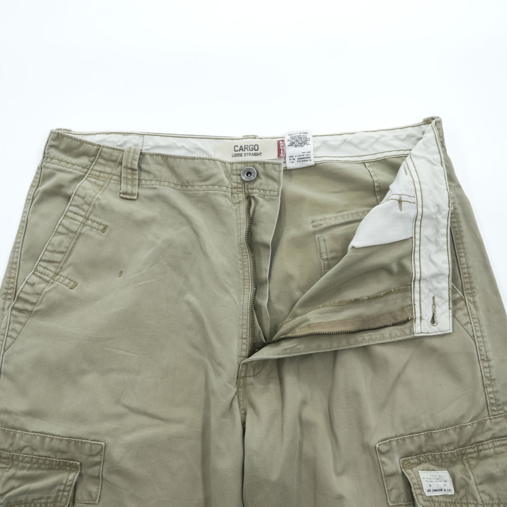 Levi's 00年代 ヴィンテージ カーゴ ワークパンツ XL ベージュ ワイド CARGO LOOSE STRAIGHT USAモデル 006423283