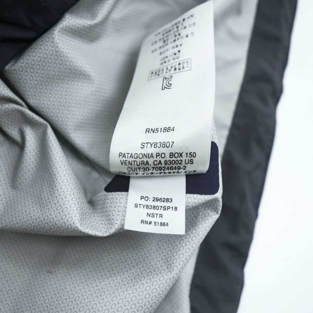 Patagonia トレントシェル マウンテンパーカー 防水 レインジャケット S バイカラー ブルー ネイビー ドローコード 83307