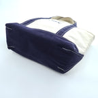 L.L.Bean 米国製 USA製 トートバッグ BOAT AND TOTE ホワイト ネイビー キャンバス 112636