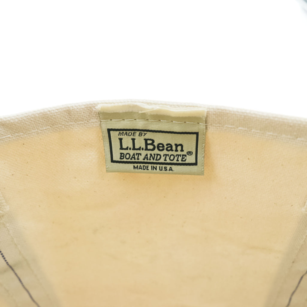 L.L.Bean 米国製 USA製 トートバッグ BOAT AND TOTE ホワイト ネイビー キャンバス 112636
