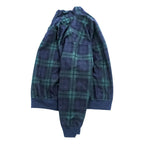 Eddie Bauer GOLF 90年代 ヴィンテージ プルオーバー ブルゾン ハーフジップジャケット L ネイビー グリーン ブラックウォッチ チェック