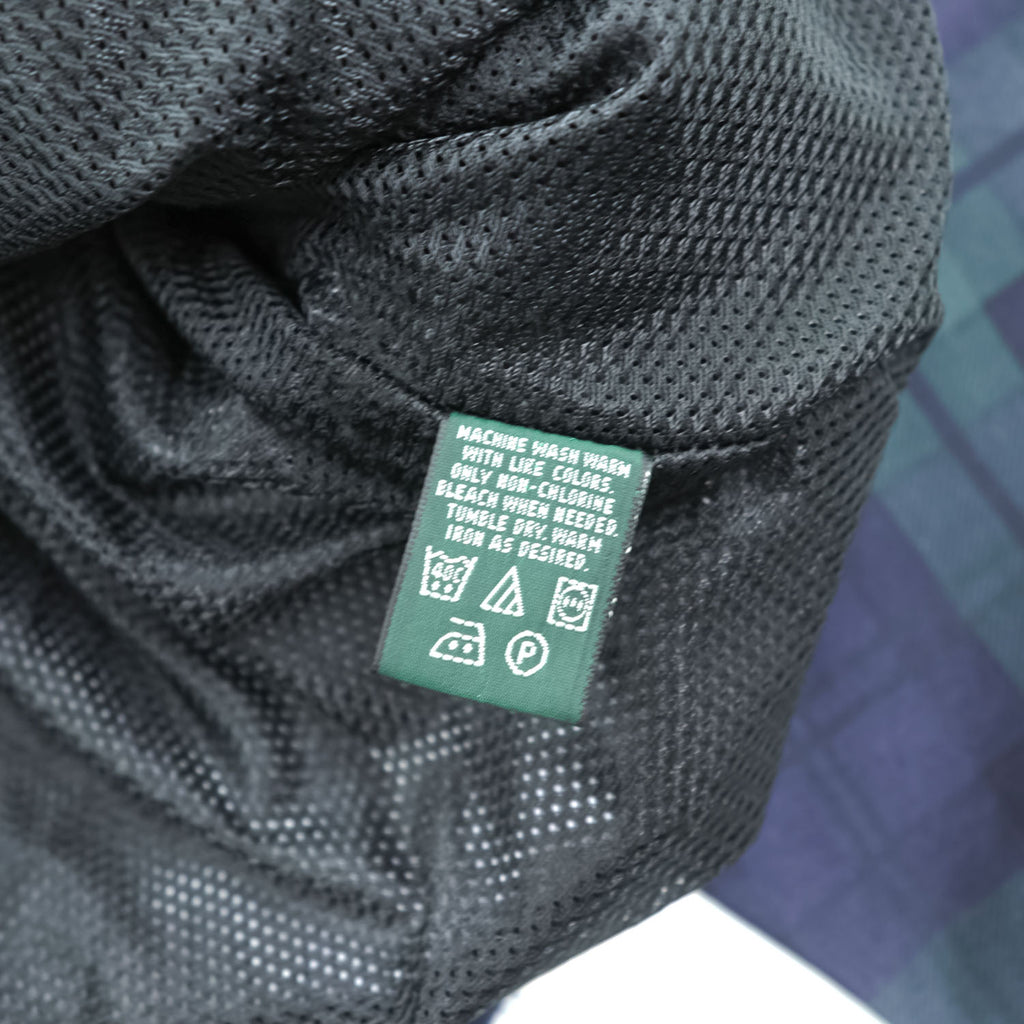 Eddie Bauer GOLF 90年代 ヴィンテージ プルオーバー ブルゾン ハーフジップジャケット L ネイビー グリーン ブラックウォッチ チェック