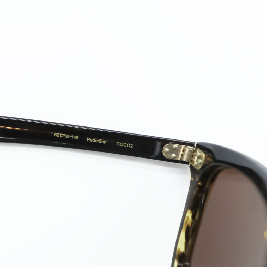 OLIVER PEOPLES 日本製 サングラス Pederson COCO2 ウェリントン ブラウン ベッコウ 52_18-145