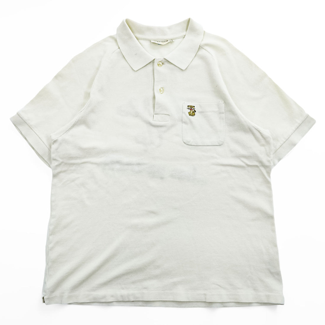 King Louie 日本製 ポロシャツ L ホワイト BUBBLE UP BOWLING POLO 東洋エンタープライズ 実名復刻 鹿の子 チェーン刺繍 KL76991 KL76992