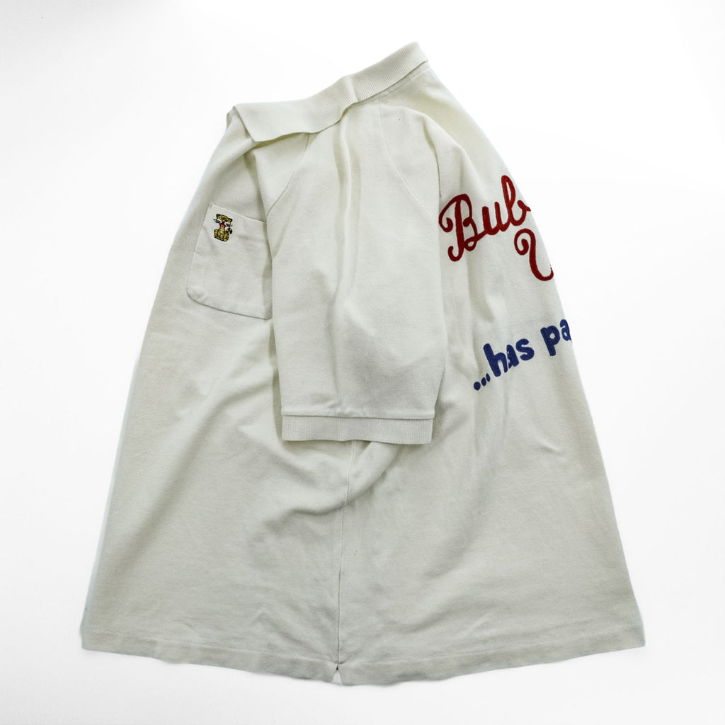 King Louie 日本製 ポロシャツ L ホワイト BUBBLE UP BOWLING POLO 東洋エンタープライズ 実名復刻 鹿の子 チェーン刺繍 KL76991 KL76992