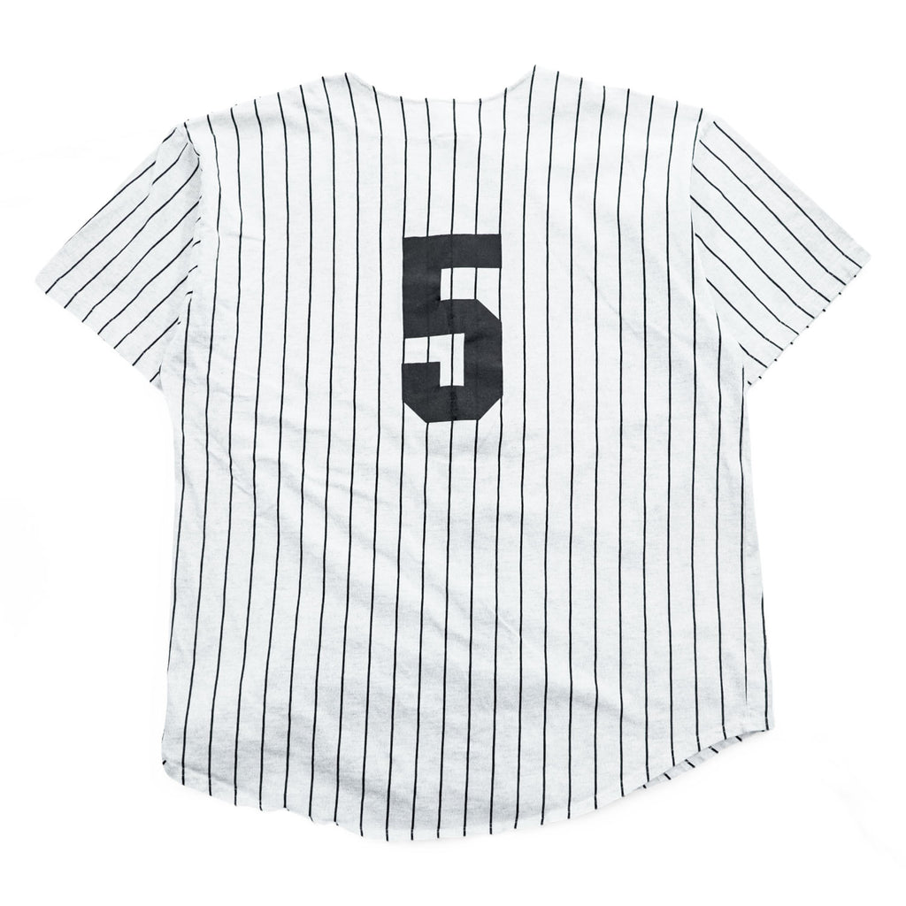 90s Vintage Baseball Jersey Quitman ベースボールシャツ 半袖シャツ XL グレー ストライプ  USA製 90年代