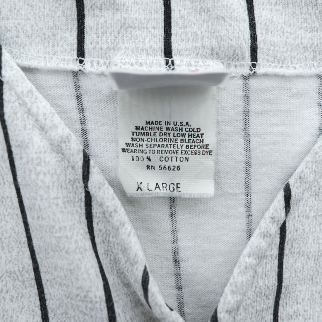 90s Vintage Baseball Jersey Quitman ベースボールシャツ 半袖シャツ XL グレー ストライプ  USA製 90年代