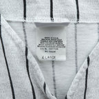 90s Vintage Baseball Jersey Quitman ベースボールシャツ 半袖シャツ XL グレー ストライプ  USA製 90年代