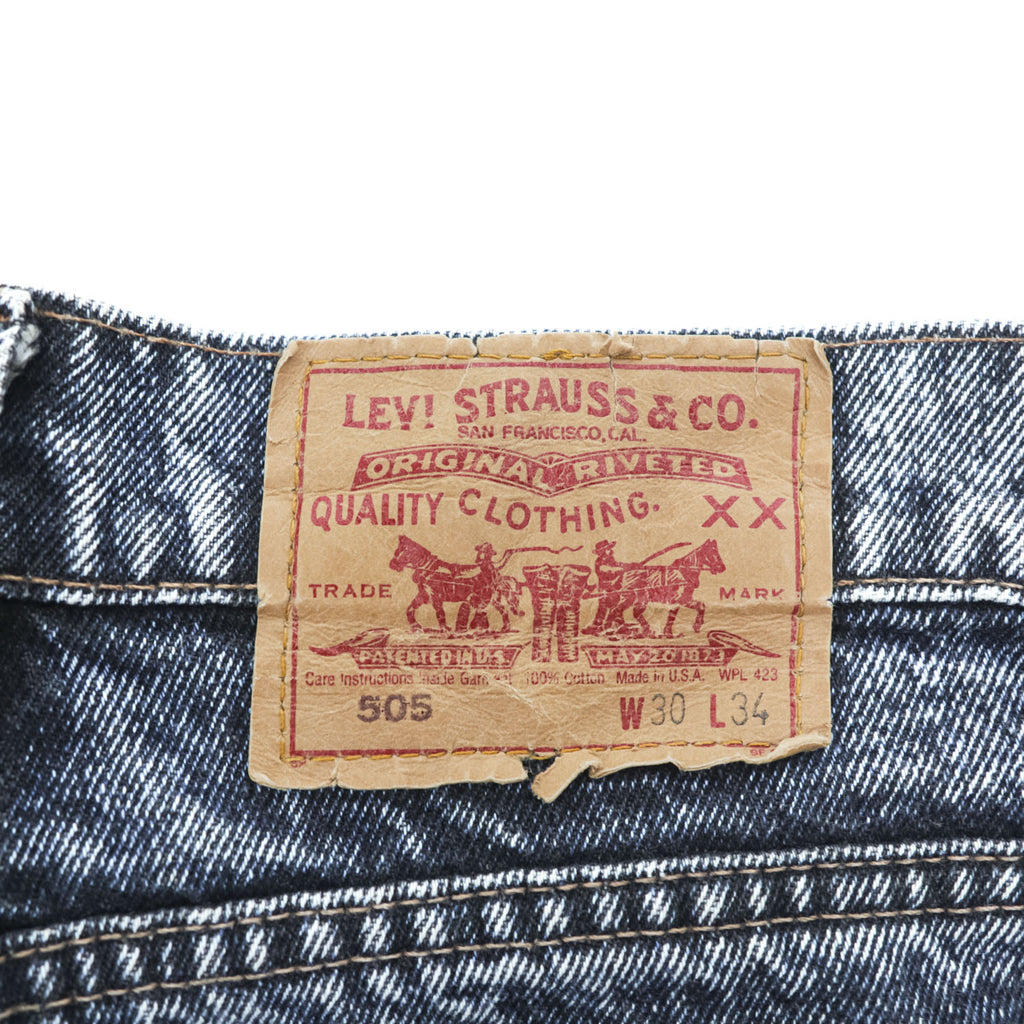 Levi's 90年代 USA製 505 ヴィンテージ デニムパンツ ジーンズ M ケミカルウォッシュ 505-4865