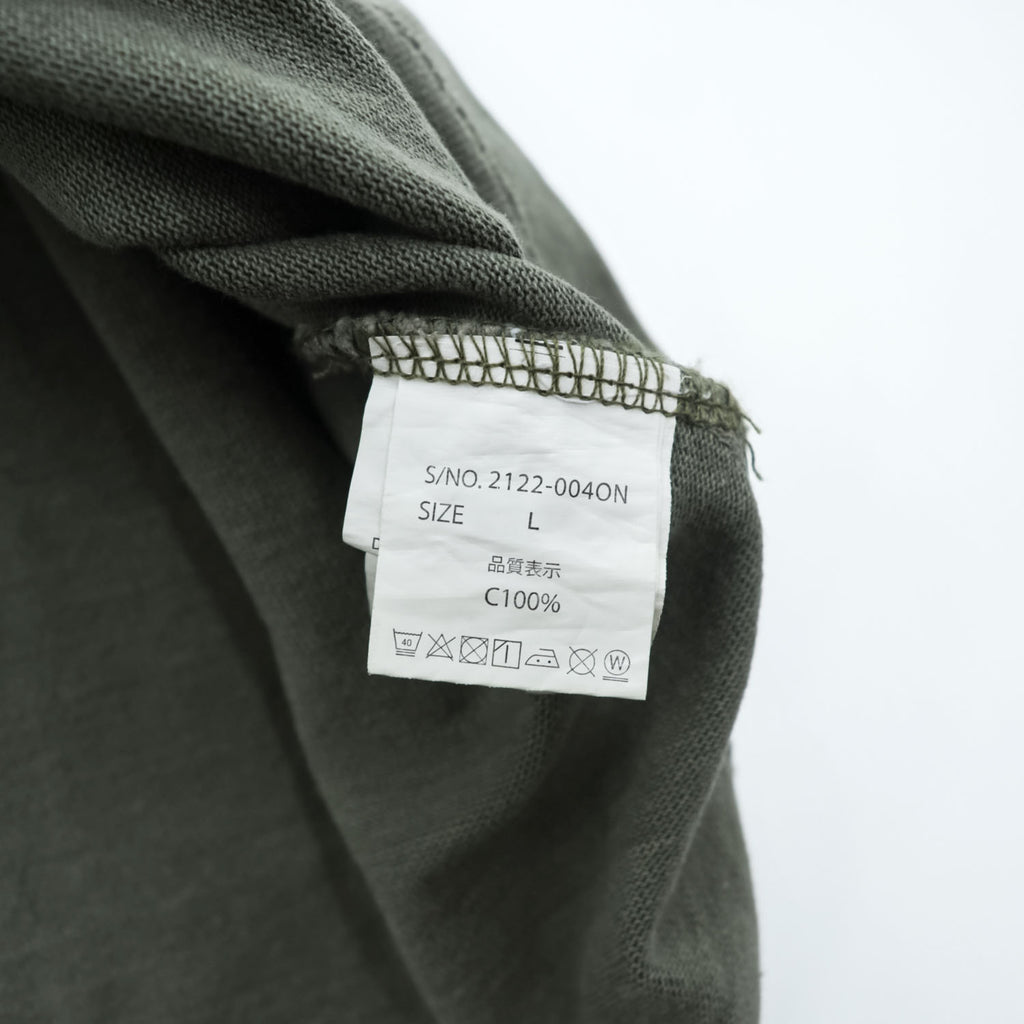 ONEITA ピグメント加工 ポケットTシャツ SUPER HEAVY TEE L カーキ グリーン  2122-004ON