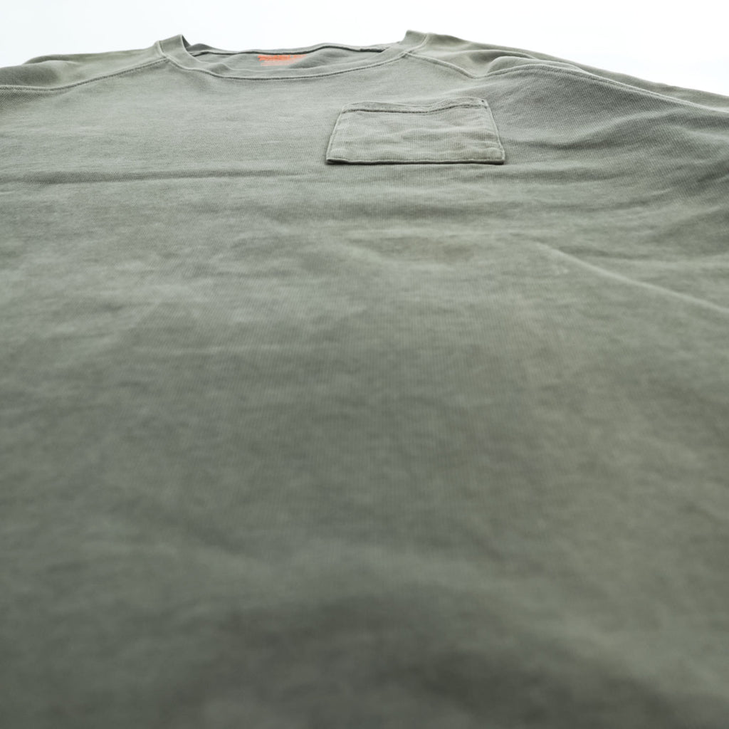 ONEITA ピグメント加工 ポケットTシャツ SUPER HEAVY TEE L カーキ グリーン  2122-004ON