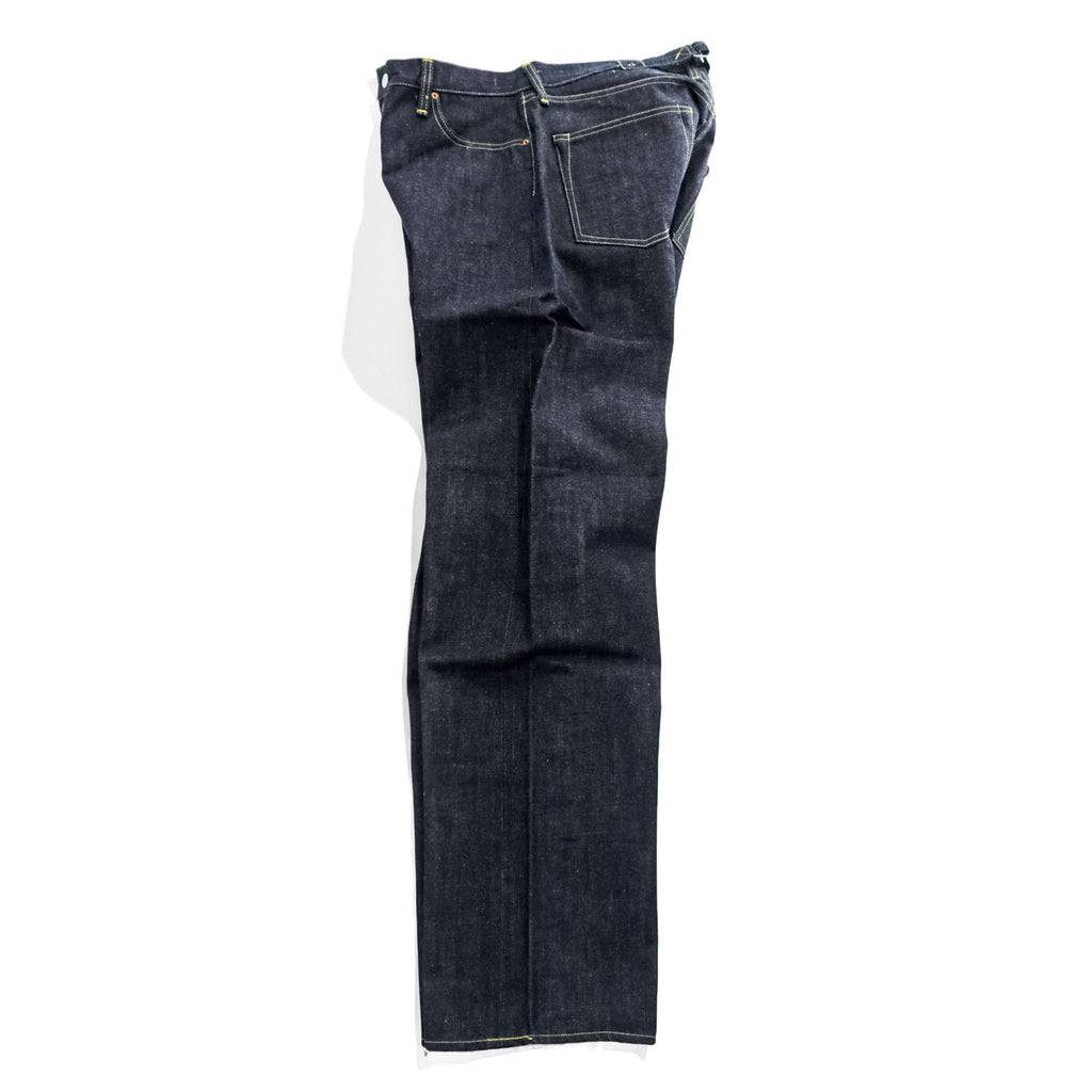 CHEVIGNON DENIM VINTAGE Unused Rigid Made in Japan Selvedge Cinch Back Dark Indigo Blue M Jeans