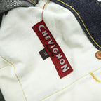 CHEVIGNON DENIM VINTAGE Unused Rigid Made in Japan Selvedge Cinch Back Dark Indigo Blue M Jeans