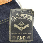 CHEVIGNON DENIM VINTAGE Unused Rigid Made in Japan Selvedge Cinch Back Dark Indigo Blue M Jeans