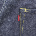 CHEVIGNON DENIM VINTAGE Unused Rigid Made in Japan Selvedge Cinch Back Dark Indigo Blue M Jeans