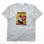 Levi's 日本製 90年代 ヴィンテージ 広告ポスターグラフィック Tシャツ M グレー シングルステッチ