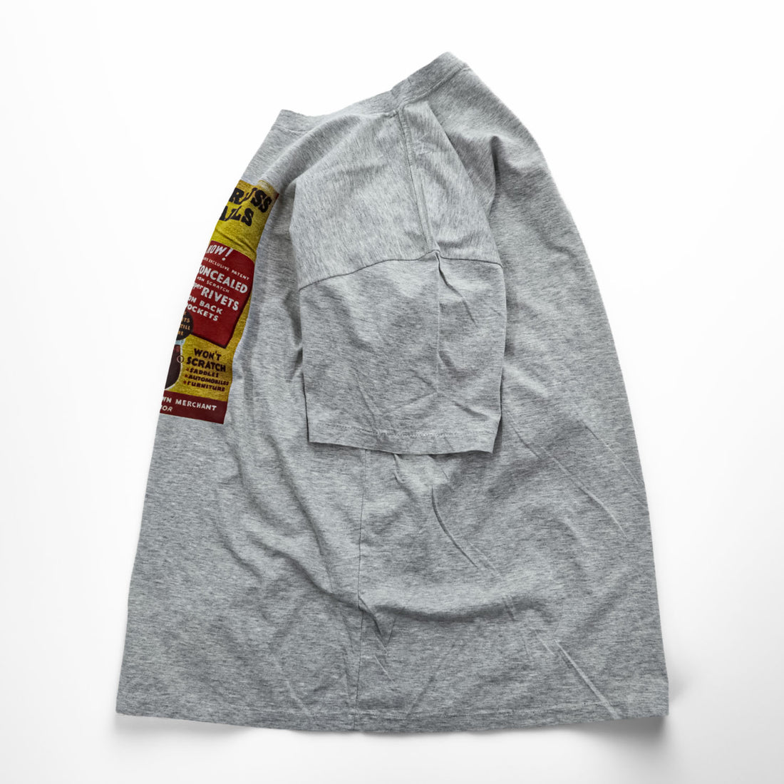 Levi's 日本製 90年代 ヴィンテージ 広告ポスターグラフィック Tシャツ M グレー シングルステッチ