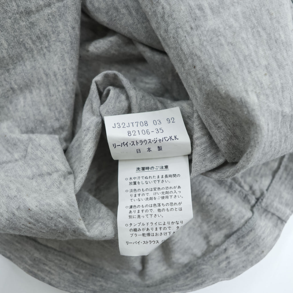 Levi's 日本製 90年代 ヴィンテージ 広告ポスターグラフィック Tシャツ M グレー シングルステッチ