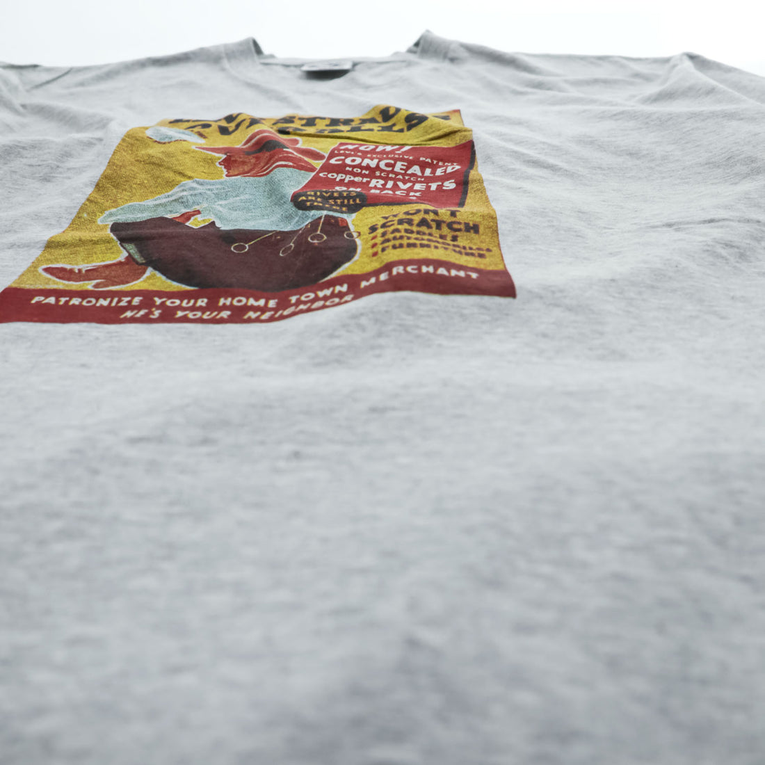 Levi's 日本製 90年代 ヴィンテージ 広告ポスターグラフィック Tシャツ M グレー シングルステッチ
