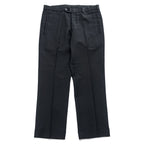 PRADA A8191 Mohair Wool Black Turn-Up Cuff Trousers Size 50 Made in Italy